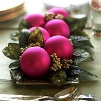 silver plate with christmas balls