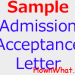 admission acceptance letter sample