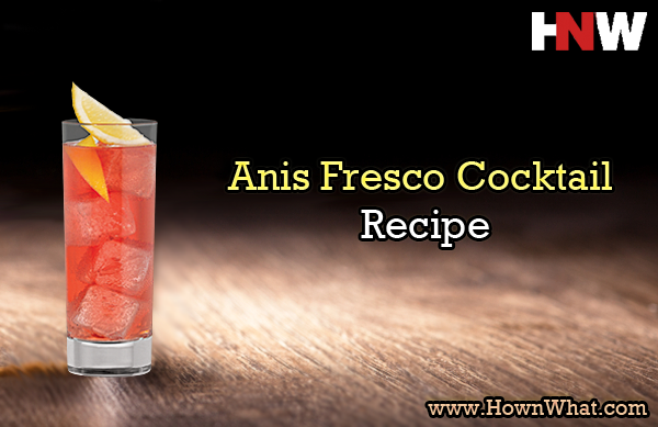 Anis Fresco Cocktail on wood table
