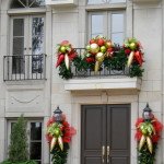 Decorations for balcony on Christmas