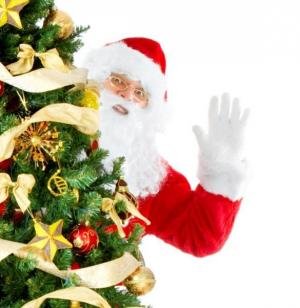 Santa with Christmas Tree