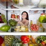 fresh food in fridge